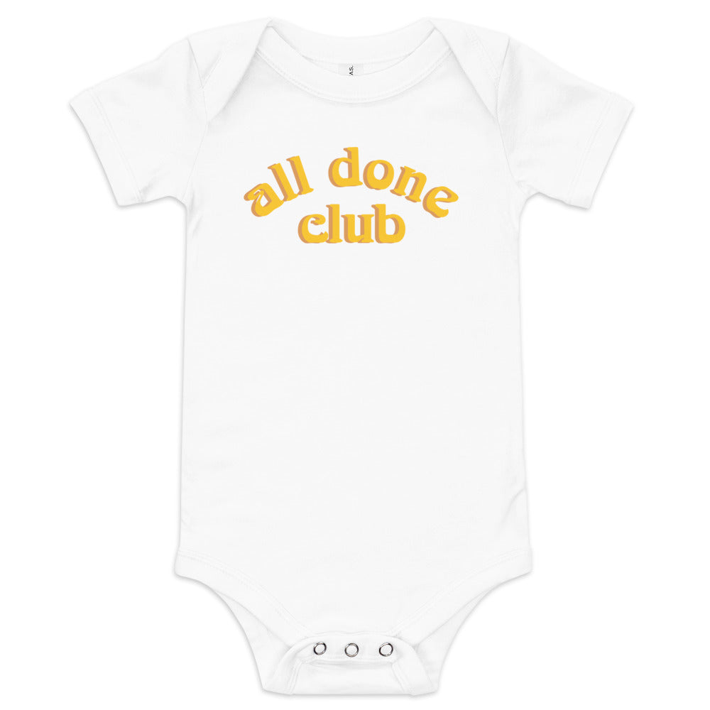 ALL DONE CLUB ONESIE