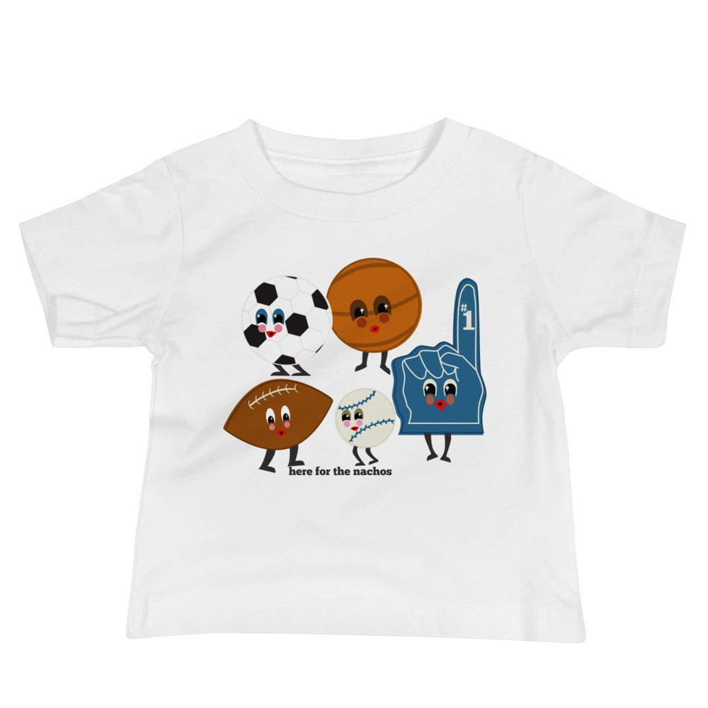 HERE FOR THE NACHOS BABY TEE