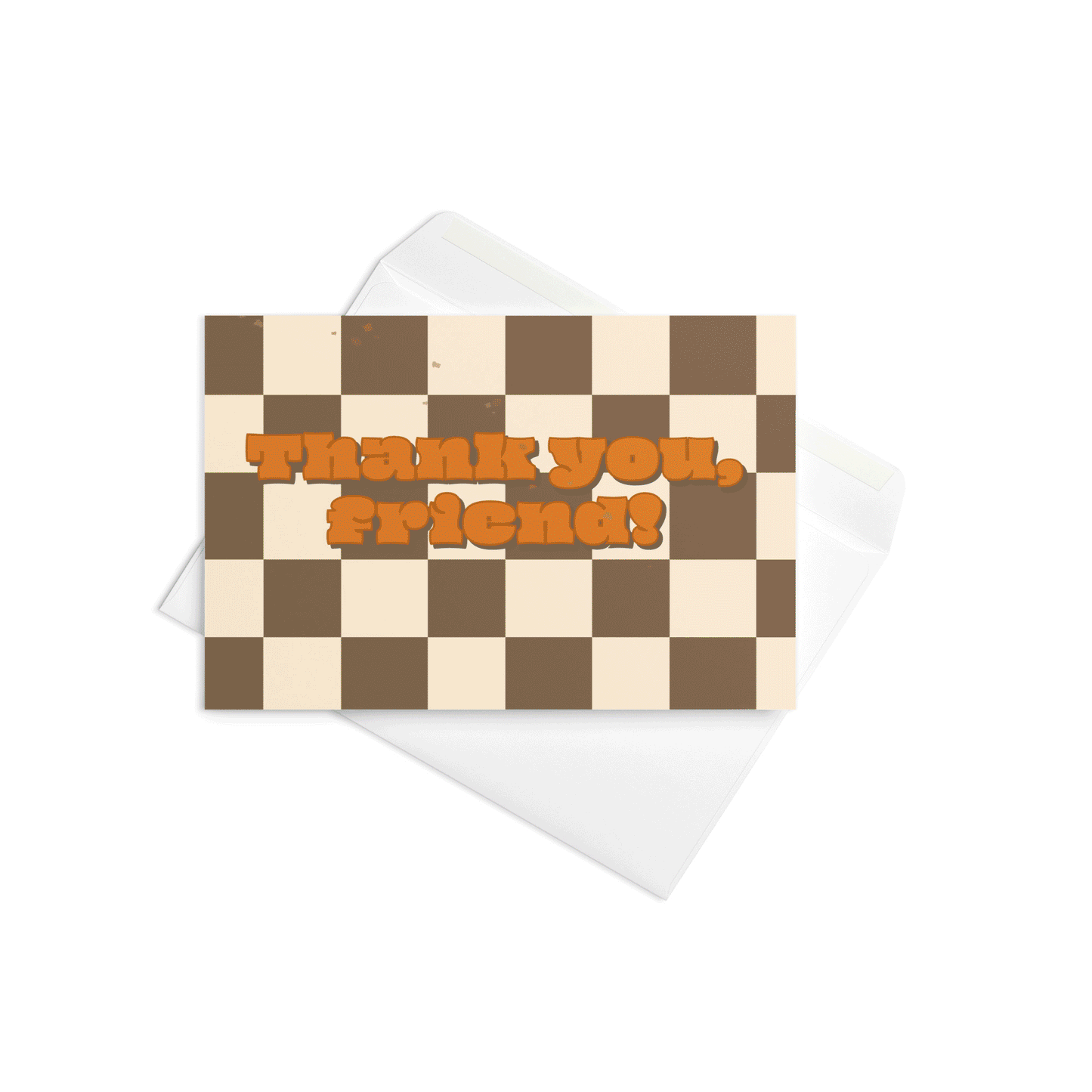 THANK YOU CARD in BROWN
