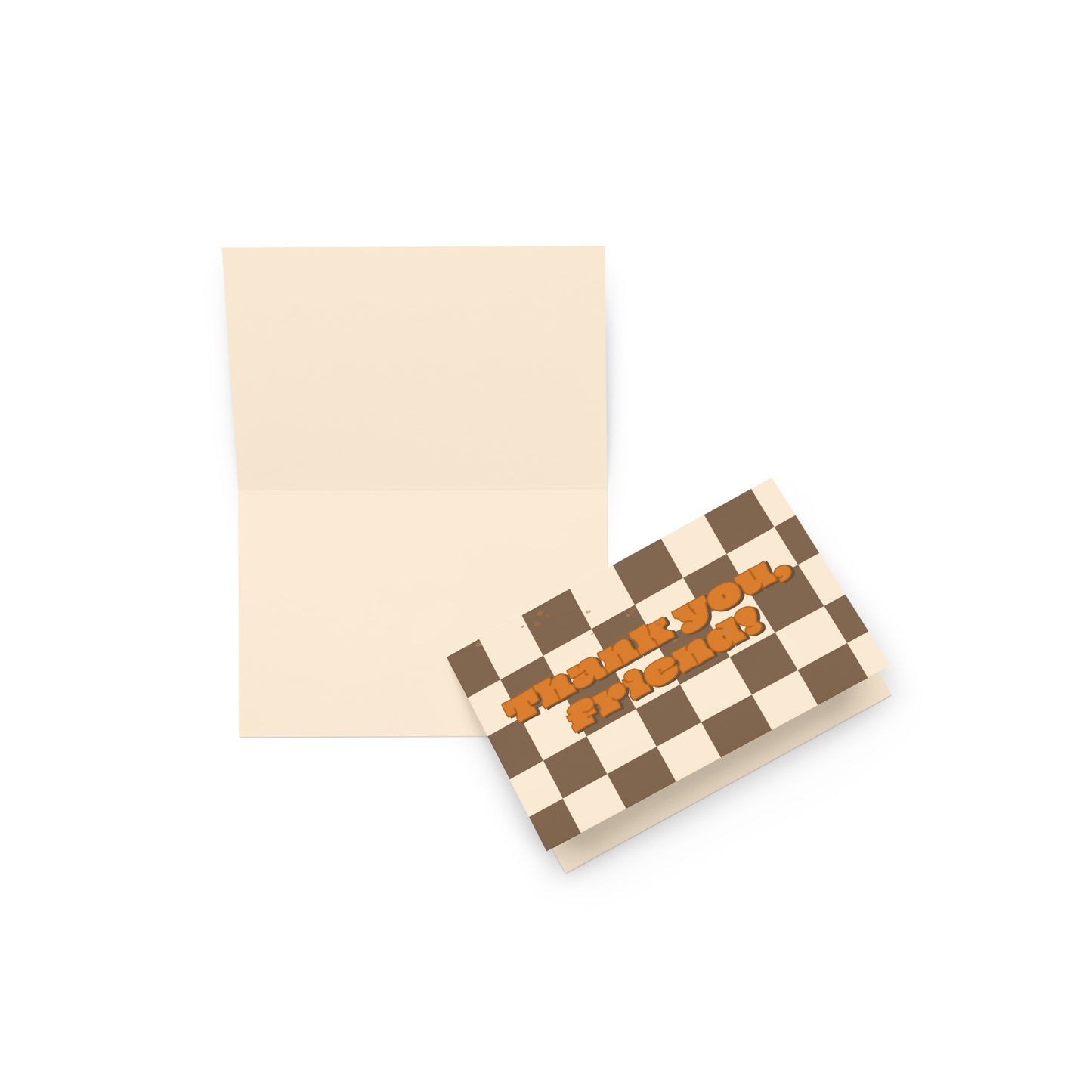 THANK YOU CARD in BROWN