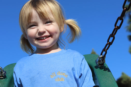 ALL DONE CLUB EMBROIDERED TODDLER TEE