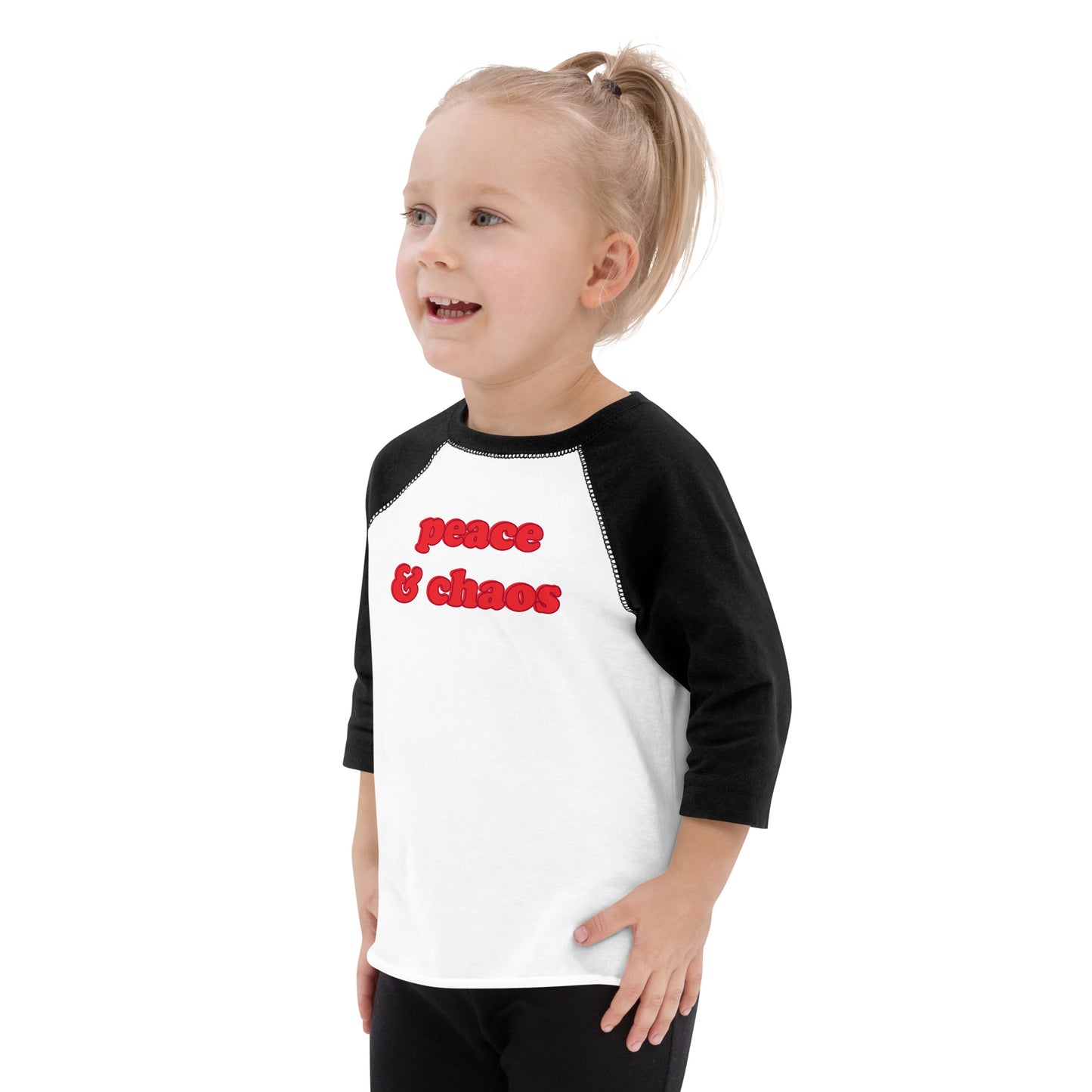 PEACE & CHAOS TODDLER RAGLAN