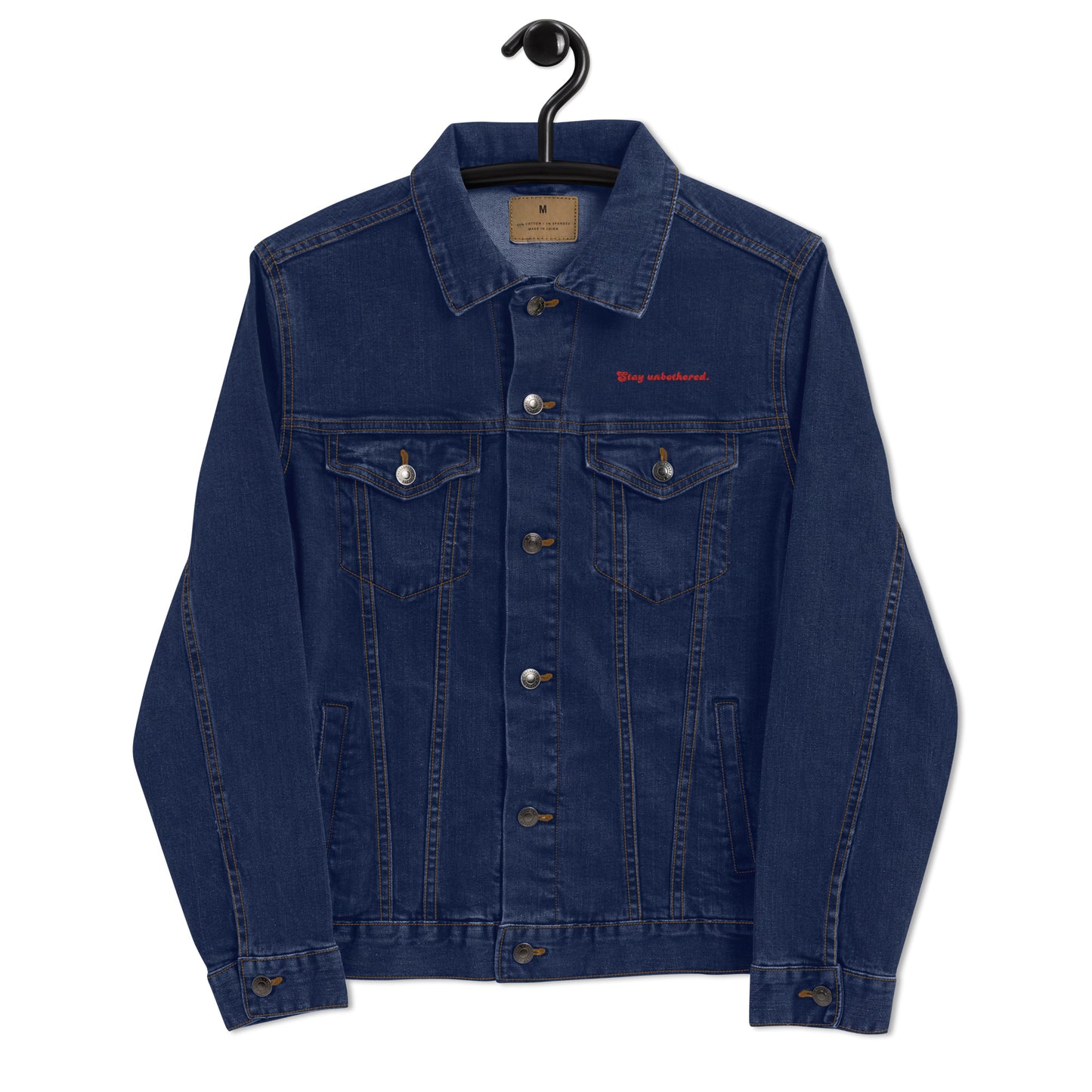 STAY UNBOTHERED UNISEX FIT DENIM JACKET