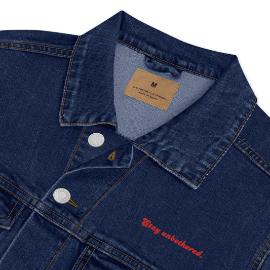 STAY UNBOTHERED UNISEX FIT DENIM JACKET