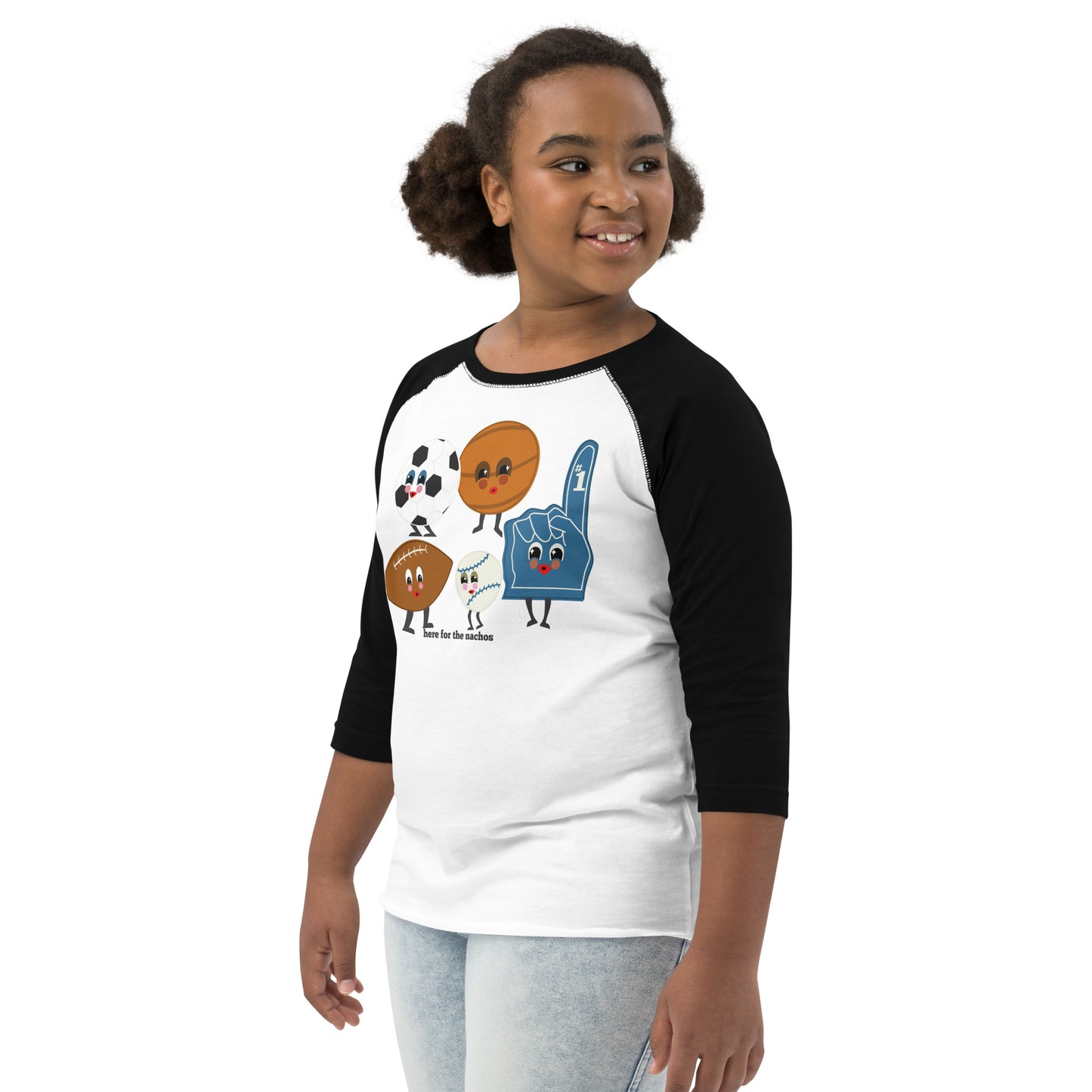 HERE FOR THE NACHOS KIDS RAGLAN
