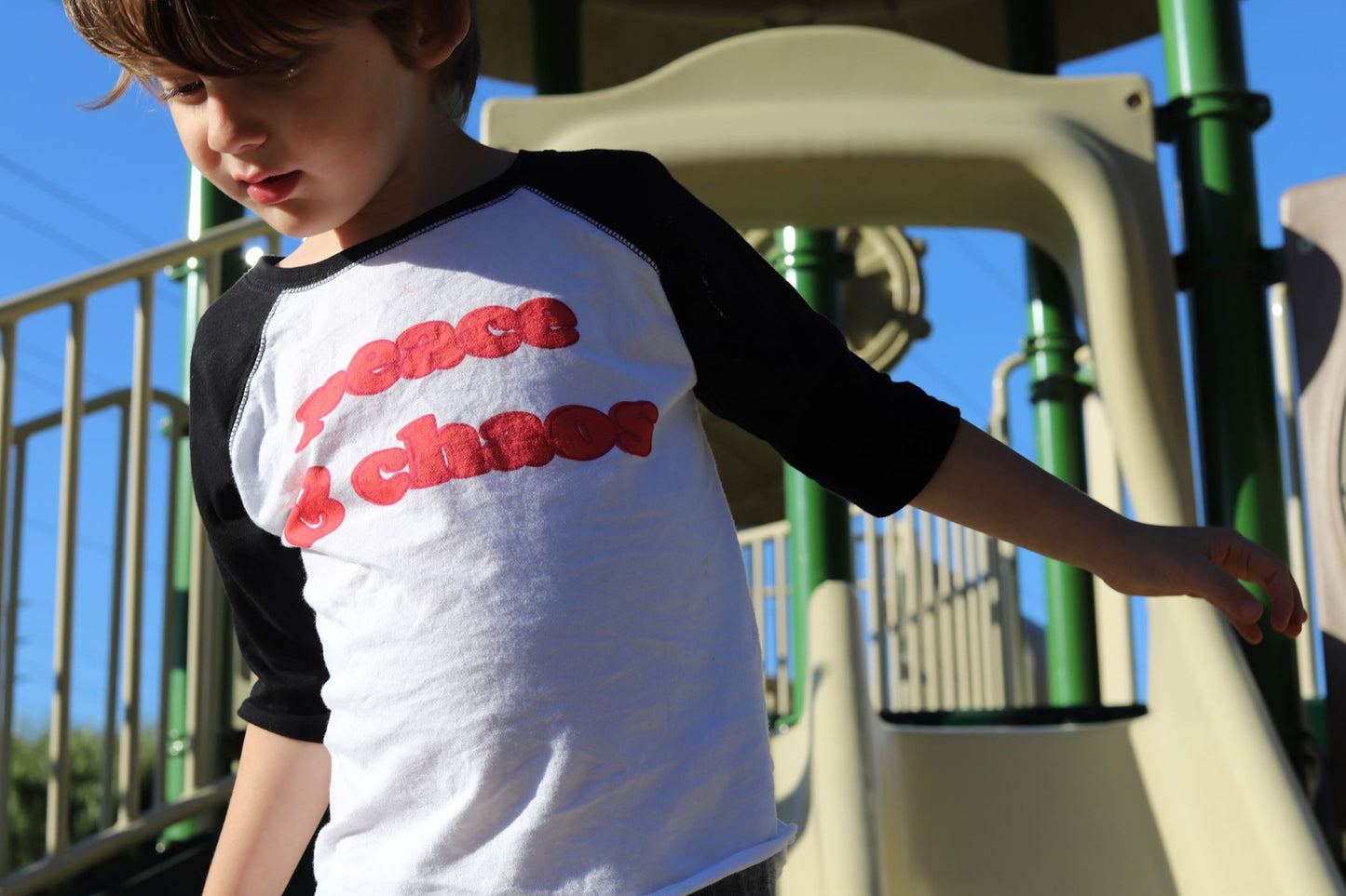 PEACE & CHAOS TODDLER RAGLAN